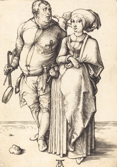 Der Koch und seine Frau, ca. 1496-1497 von Albrecht Dürer