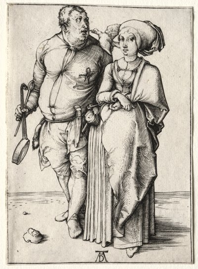 Der Koch und seine Frau, wahrscheinlich 1497 von Albrecht Dürer