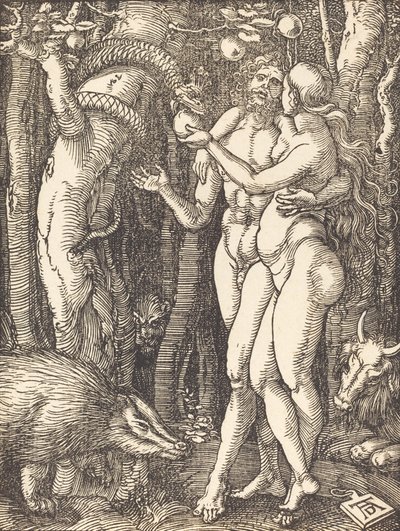 Der Sündenfall, wahrscheinlich um 1509-1510 von Albrecht Dürer