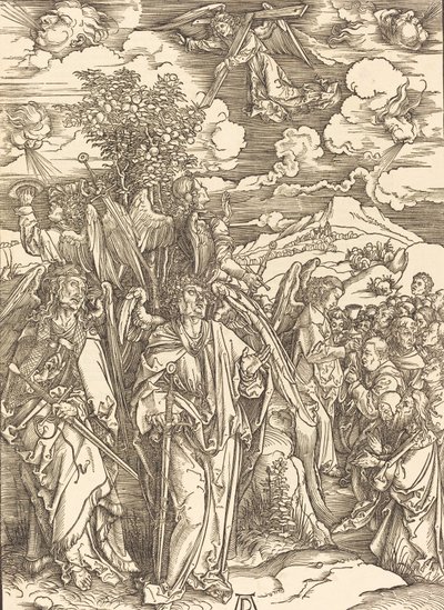 Die vier Engel, die die Winde halten, 1498 von Albrecht Dürer