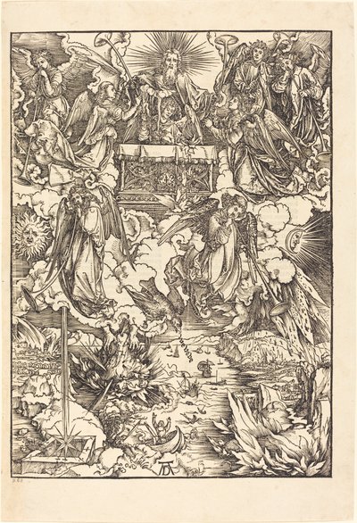 Die sieben Engel mit den Trompeten von Albrecht Dürer