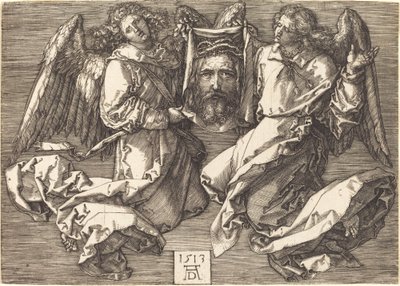 Das Schweißtuch, gehalten von zwei Engeln von Albrecht Dürer