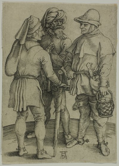 Drei Bauern im Gespräch von Albrecht Dürer