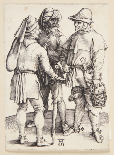 Drei Bauern im Gespräch von Albrecht Dürer