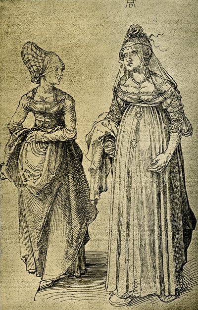 Frau aus Nürnberg und Venezianerin von Albrecht Dürer