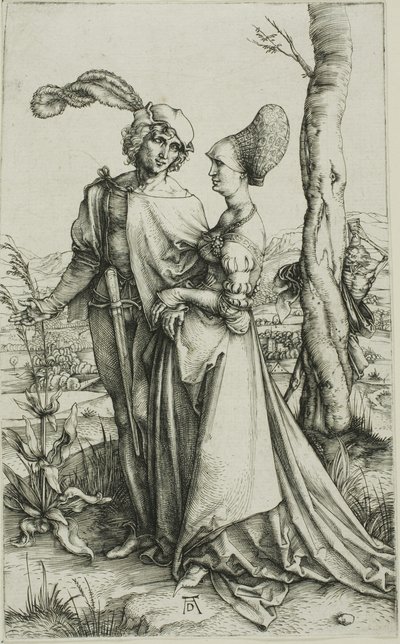 Junges Paar vom Tod bedroht (Der Spaziergang) von Albrecht Dürer