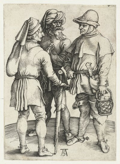 Drei Bauern im Gespräch von Albrecht Dürer or Duerer