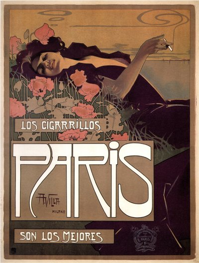 Los Cigarillos Paris, 1901 von Aleardo Villa