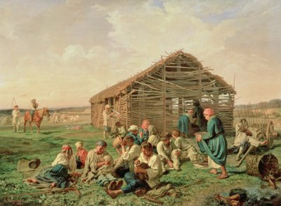 Ruhe während der Heuernte, 1861 von Aleksandr Ivanovich Morozov