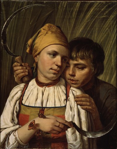 Die Schnitter, 1820er Jahre von Aleksei Gavrilovich Venetsianov