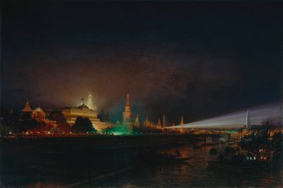 Beleuchtung des Moskauer Kremls, 1883 von Aleksei Petrovich Bogolyubov