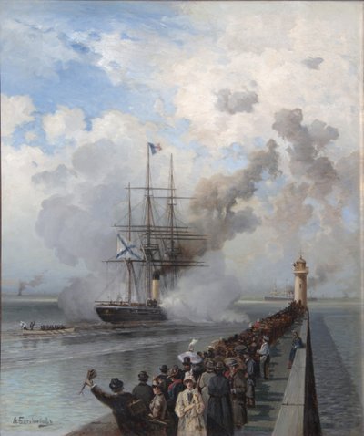 Russischer Schraubenkreuzer Razboynik, 1888 von Aleksei Petrovich Bogolyubov