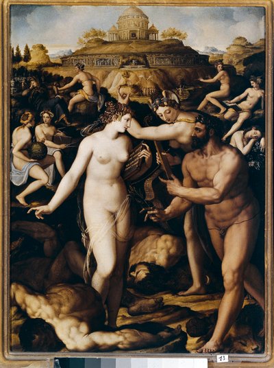 Herkules und die Musen von Alessandro Allori