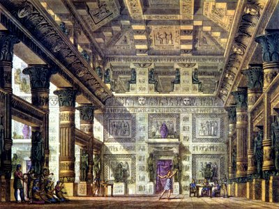 Tanzszene im alten Ägypten in Memphis von Alessandro Sanquirico