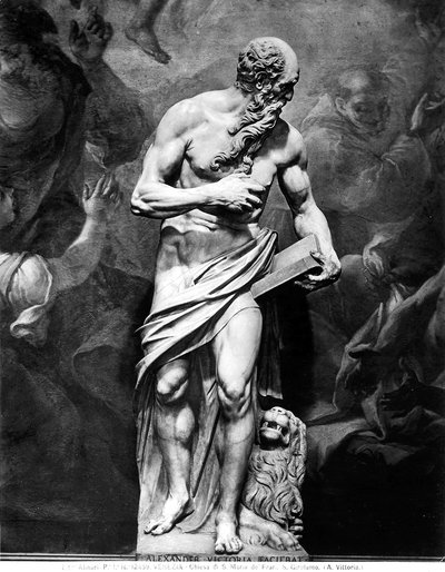 Statue, die den heiligen Hieronymus darstellt von Alessandro Vittoria