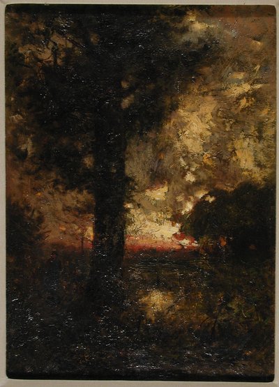 Landschaft mit Figur, um 1890 von Alexander Helwig Wyant