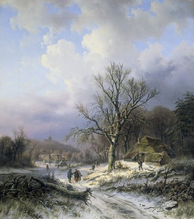 Schneelandschaft von Alexander Joseph Daiwaille