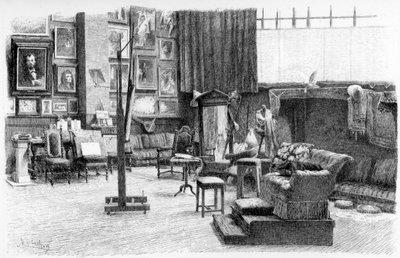 Das Atelier, um 1880-1882 von Alexandre Cabanel