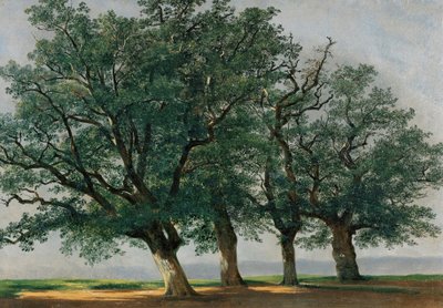 Vier große Bäume von Alexandre Calame