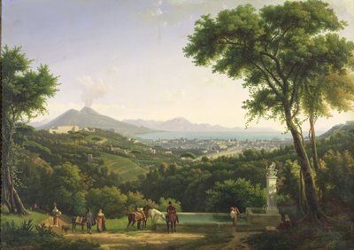 Blick auf Neapel von Capodimonte, 1813 von Alexandre Hyacinthe Dunouy