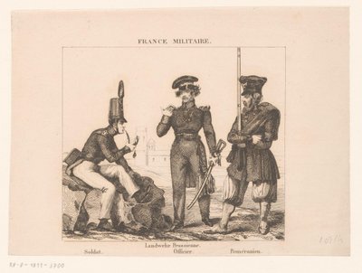 Drei französische Soldaten von Alexandre Lacauchie