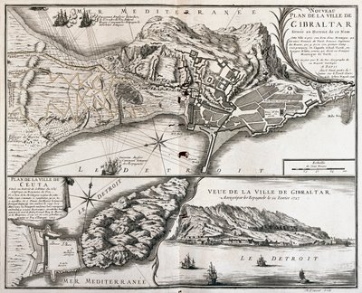 Gibraltar und Ceuta, Spanien von Alexis Hubert Jaillot