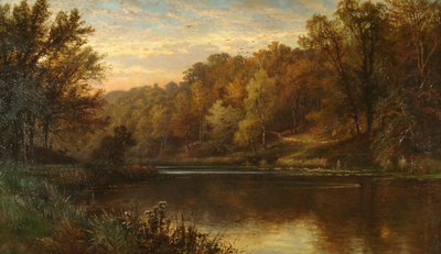 Swanbourne See Herbst, Arundel Park Sonnenuntergang von Alfred Augustus Glendening