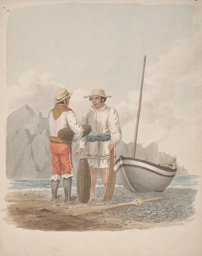 Bootsmann und Medianero von Garachics, Teneriffa von Alfred Diston