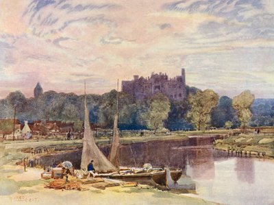 Arundel Castle, vom Arun aus von Alfred East