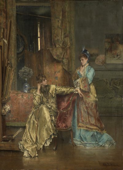 Der Besuch, ca. 1870 von Alfred Emile Stevens