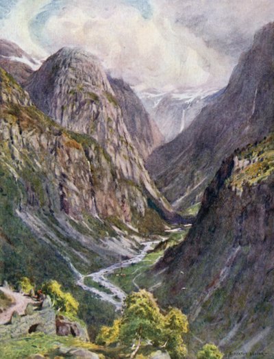 Naerdal, von Stalheim, Sognefjord von Alfred Heaton Cooper