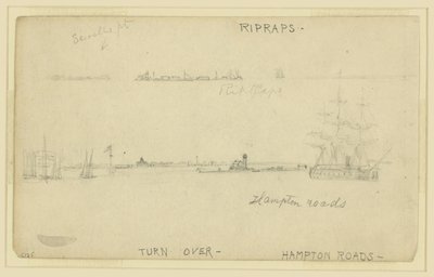 Ripraps und Hampton Roads von Alfred Rudolph Waud