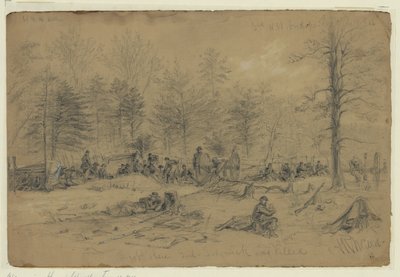 Ort, an dem Genl. Sedgwick getötet wurde von Alfred Rudolph Waud
