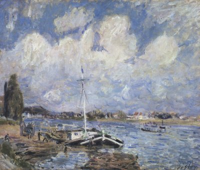 Boote auf der Seine, ca. 1877 von Alfred Sisley