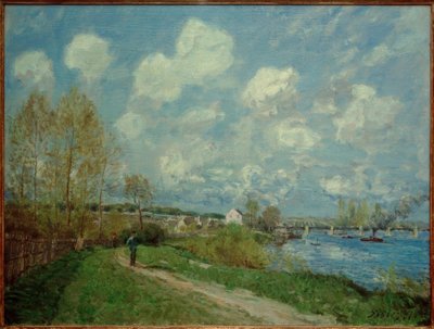 Sommer in Bougival von Alfred Sisley