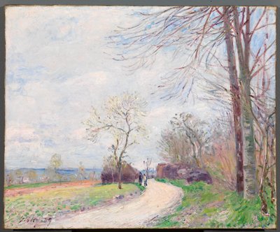 Le Chemin des Buttes (im Frühling) von Alfred Sisley