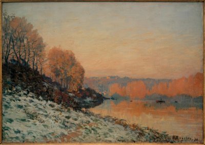 Schnee in Port-Marly, weißer Frost von Alfred Sisley