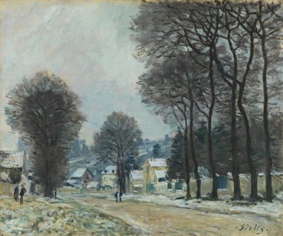 Schnee in Louveciennes, ca. 1874 von Alfred Sisley