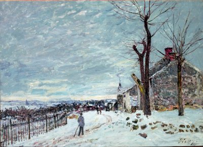 Schnee in Veneux-Nadon von Alfred Sisley