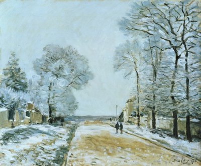 Die Straße, Schneeeffekt von Alfred Sisley