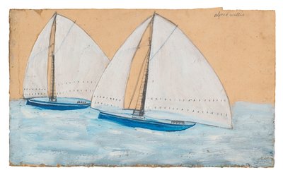 Zwei Segelboote von Alfred Wallis