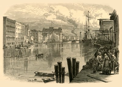 Milwaukee River, bei Milwaukee, 1874 von Alfred Rudolph Waud