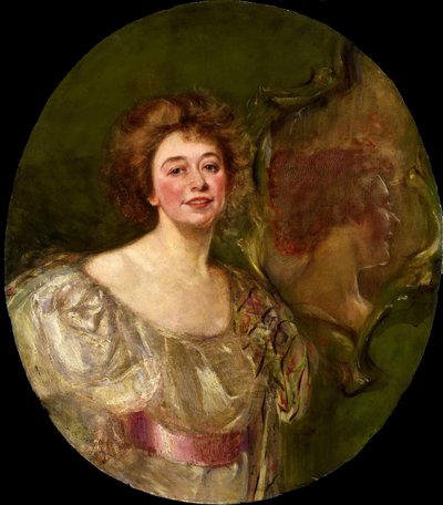 Selbstporträt im Spiegel reflektiert von Alice Pike Barney