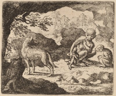 Der Wolf und die Affen von Allart van Everdingen
