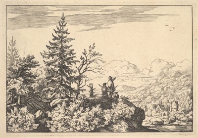 Zwei Männer auf einer Felsenterrasse von Allart van Everdingen