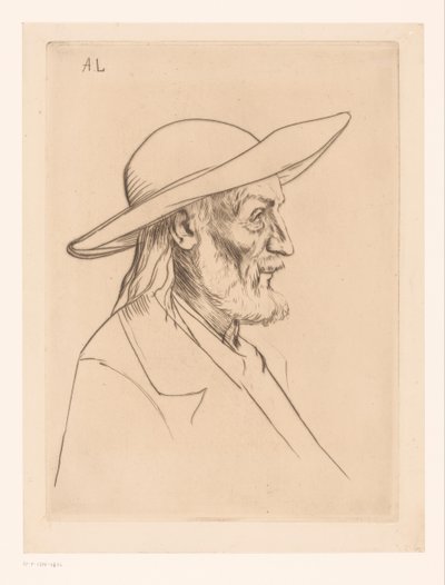 Bretonischer Mann mit Hut von Alphonse Legros