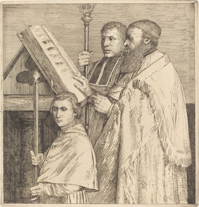 Choristen, 2. Platte (Le lutrin) von Alphonse Legros