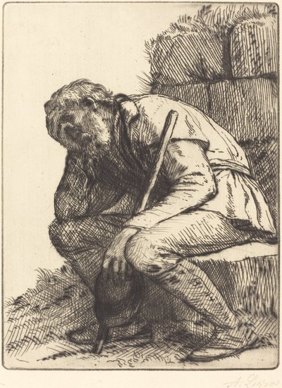 Verzweifelter Mann Le désespéré von Alphonse Legros