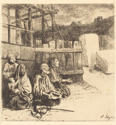 Englische Bettler Les mendiants anglais, 1875 von Alphonse Legros