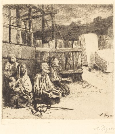 Englische Bettler Les mendiants anglais, 1875 von Alphonse Legros